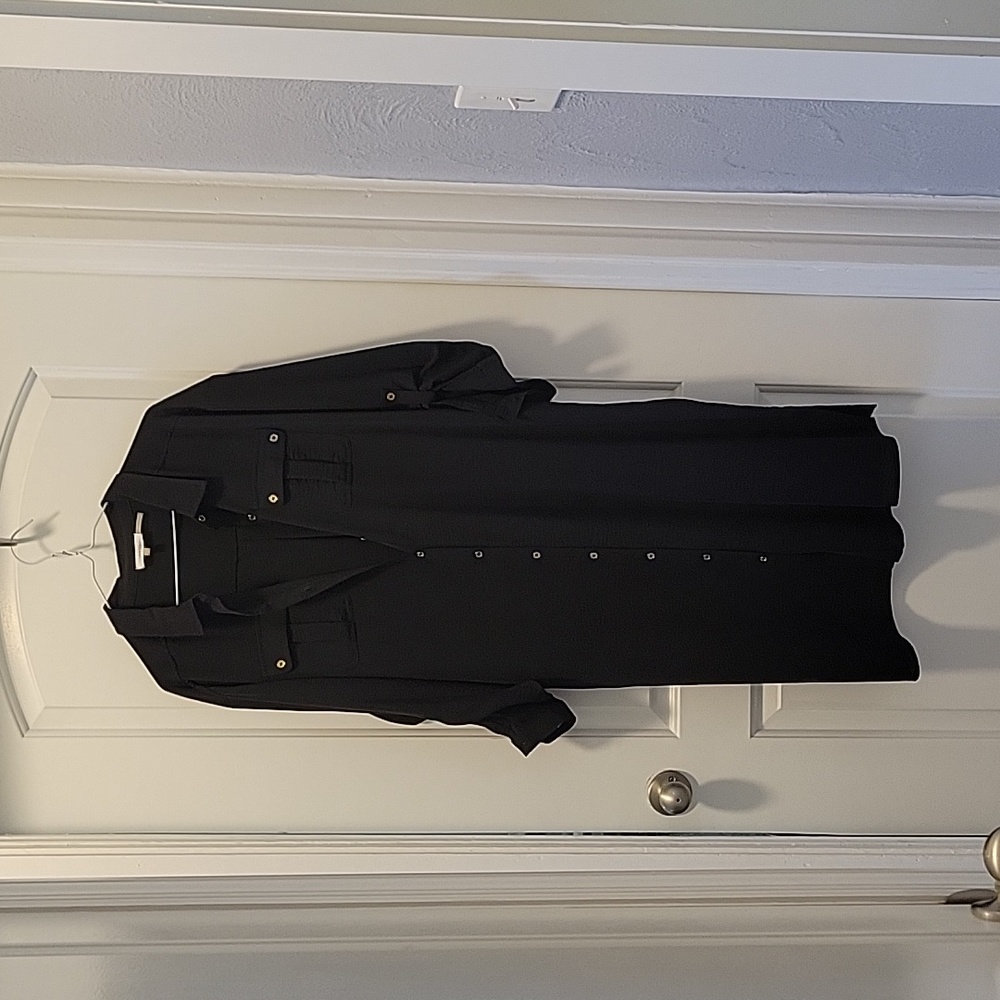 Calvin Klein black shirt dress, XL,